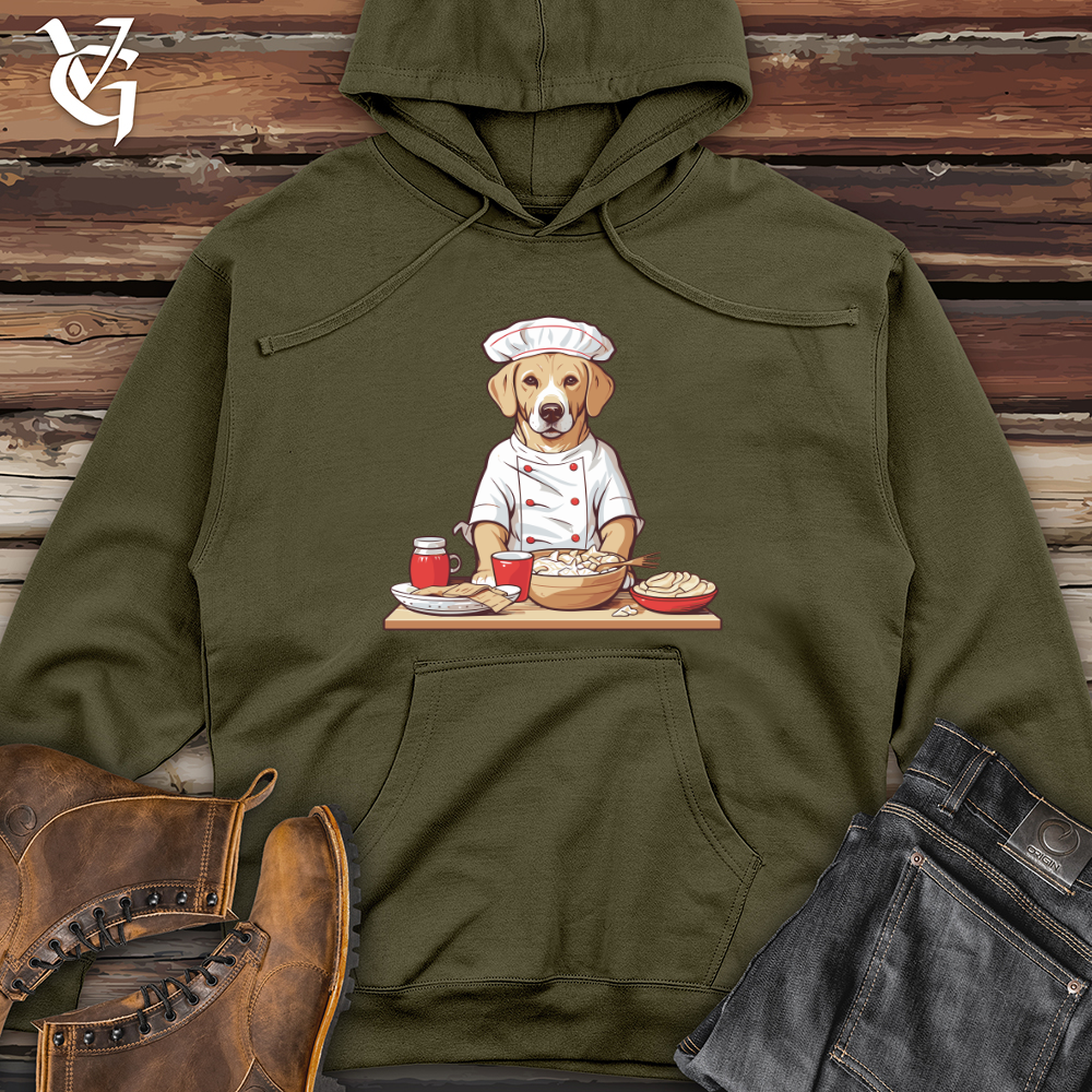Viking Goods Labrador Gourmet Chef Midweight Hooded Sweatshirt Army / L