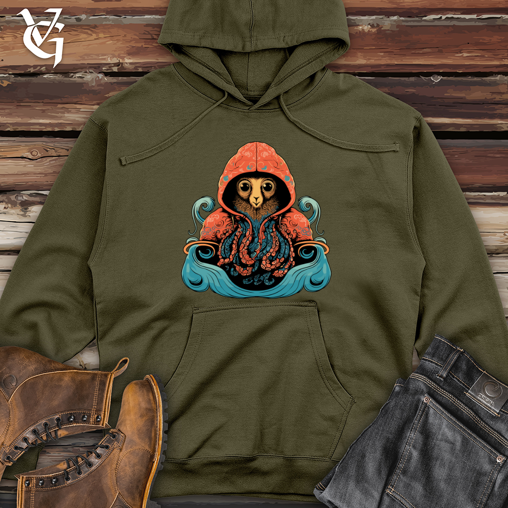 Viking Goods Llama Octopus Fusion Midweight Hooded Sweatshirt Army / L
