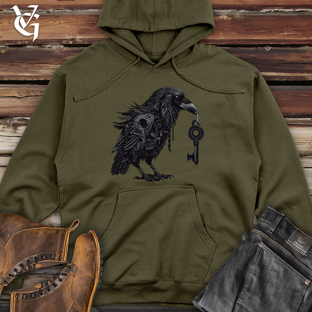 Viking Goods Mechanical Raven Keykeeper Midweight Hooded Sweatshirt Army / L