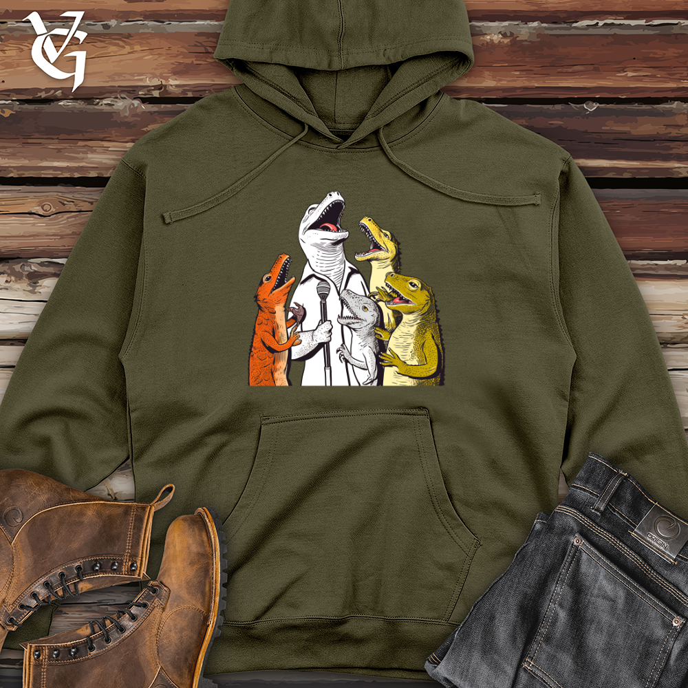 Viking Goods Melodic Reptile Ensemble Midweight Hooded Sweatshirt Army / L