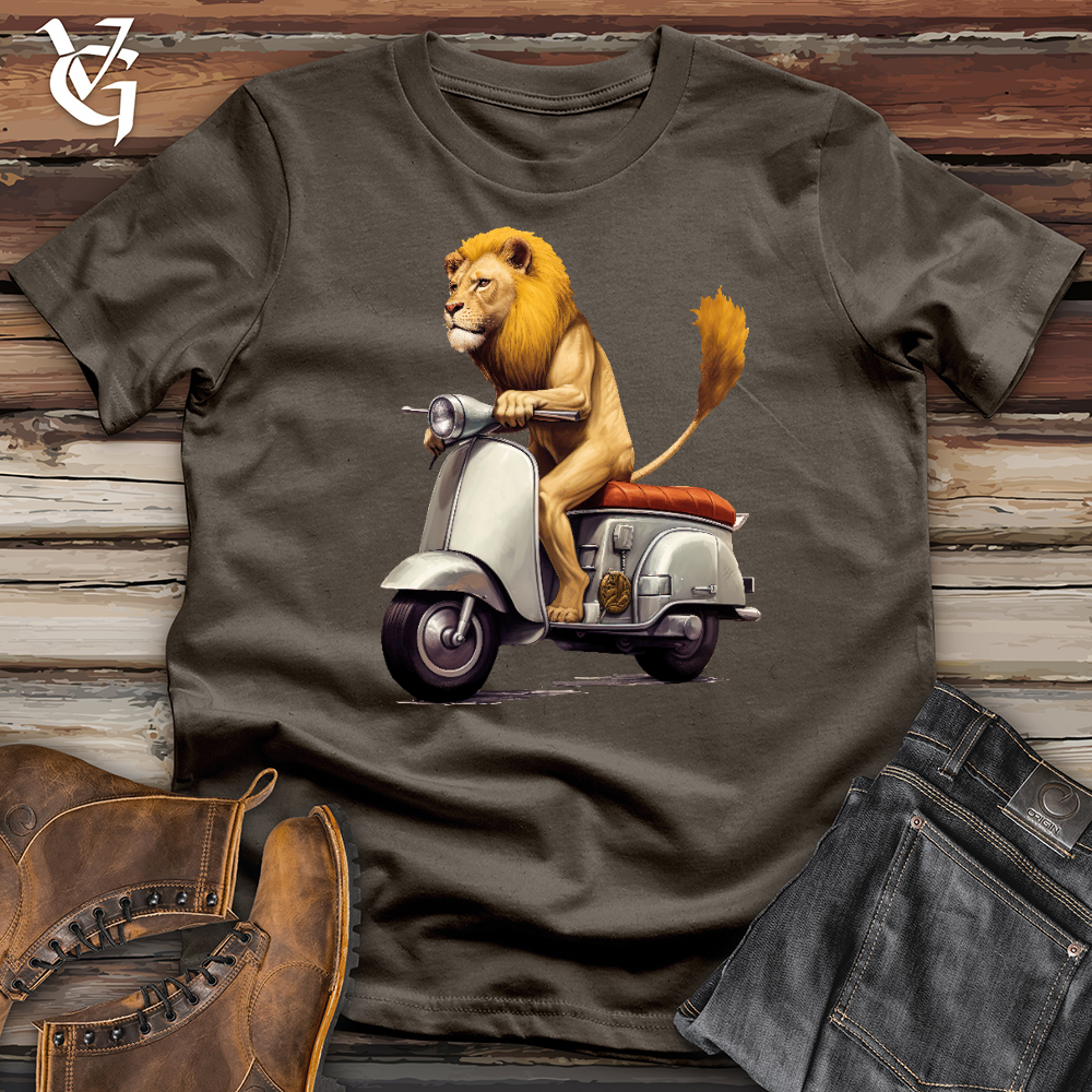 Viking Goods Moped Lion Cotton Tee Army / L