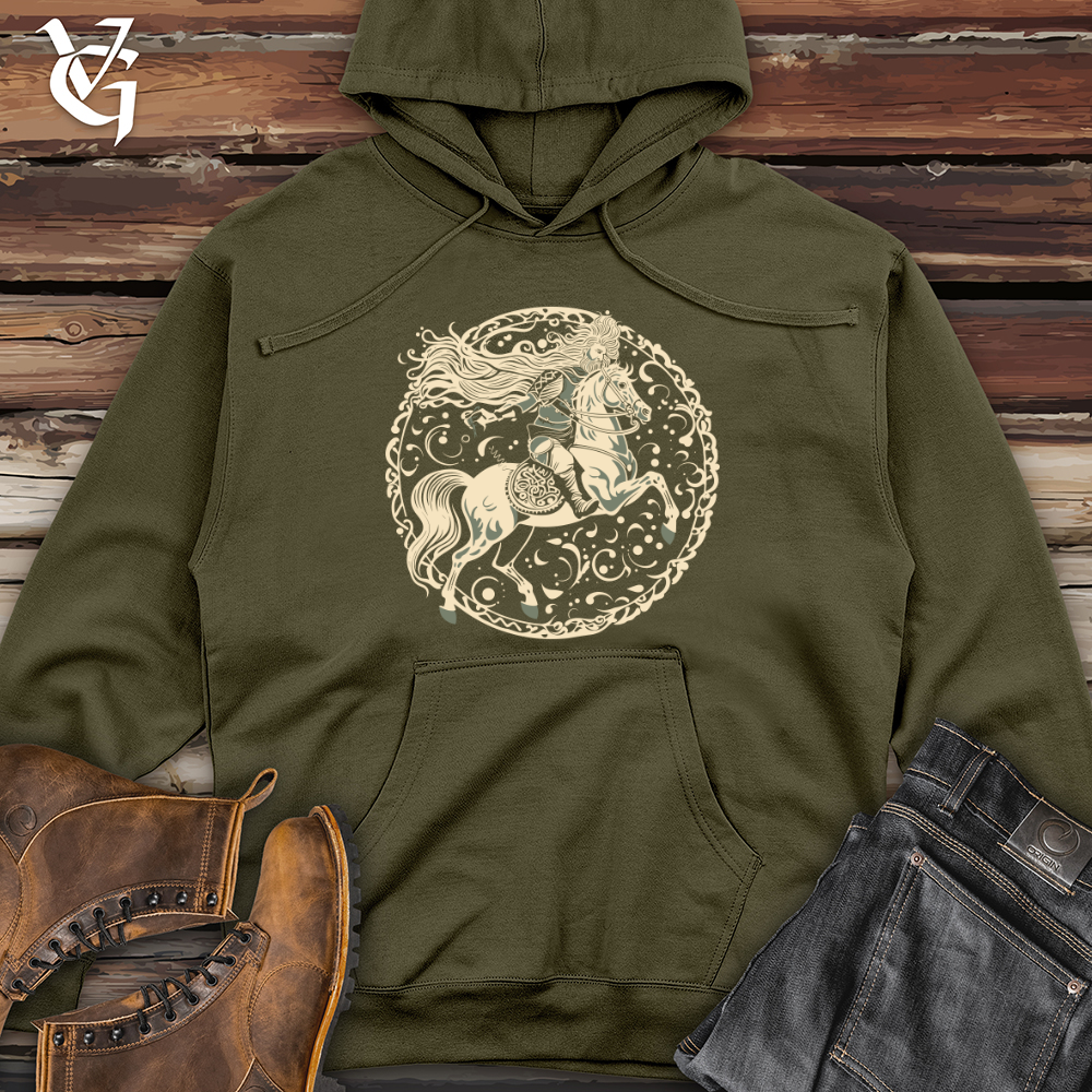 Viking Goods Norse Equestrian Midweight Hooded Sweatshirt Army / L