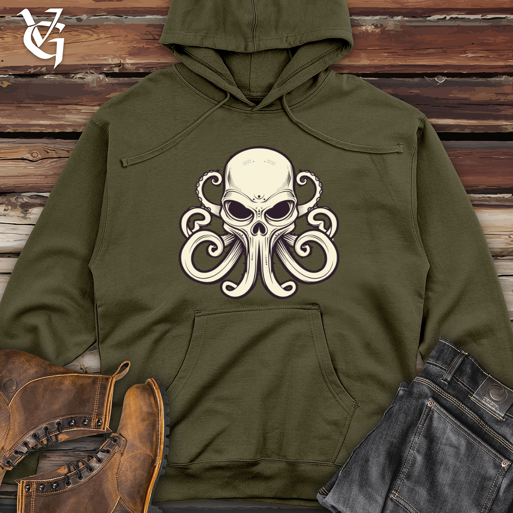 Viking Goods Octopus Storm Midweight Hooded Sweatshirt Army / L
