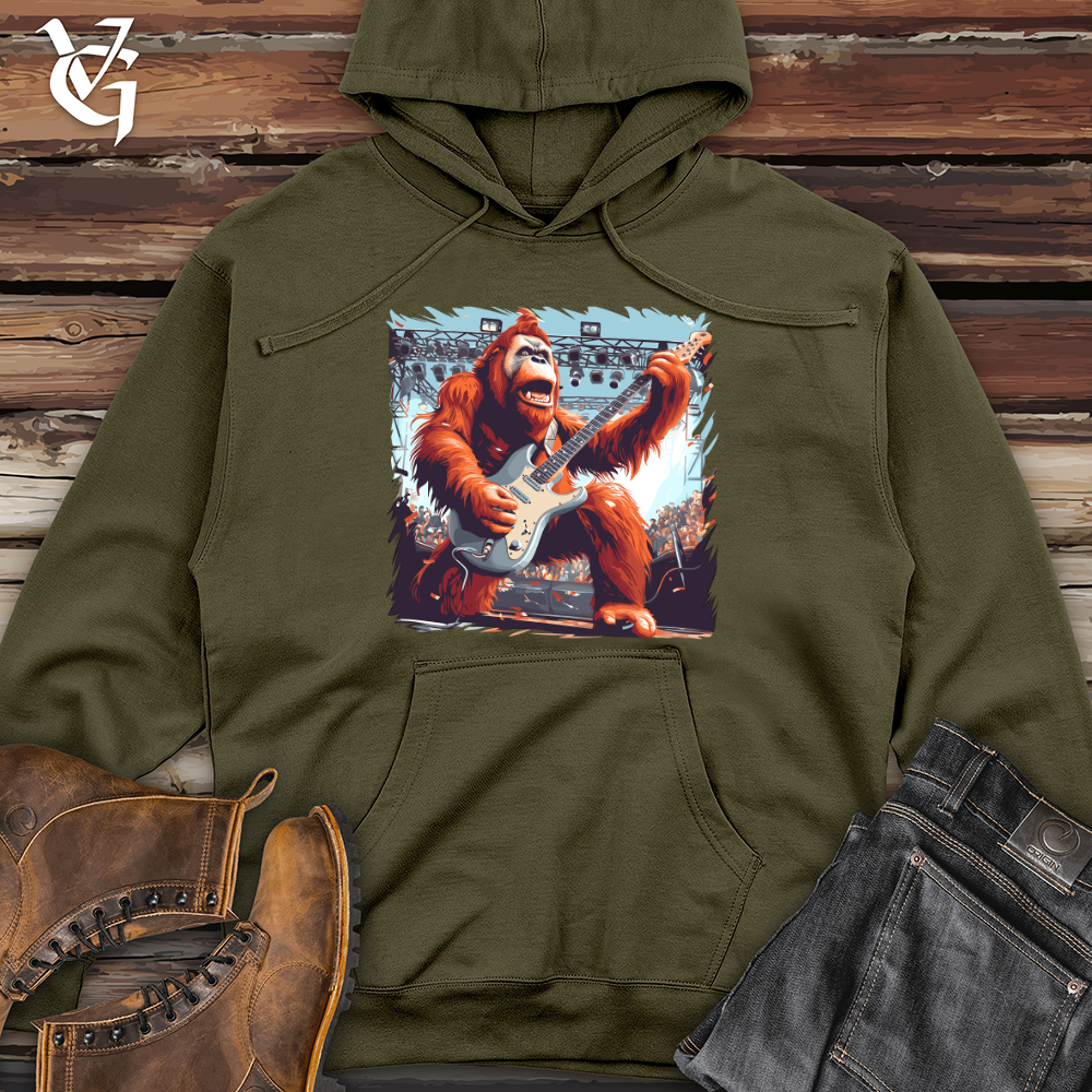 Viking Goods Orangutan Music Festival Midweight Hooded Sweatshirt Charcoal / L