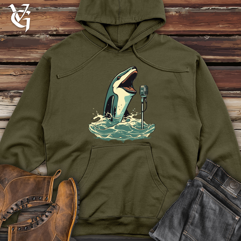 Viking Goods Orca Singing Sensation Midweight Hooded Sweatshirt Army / L