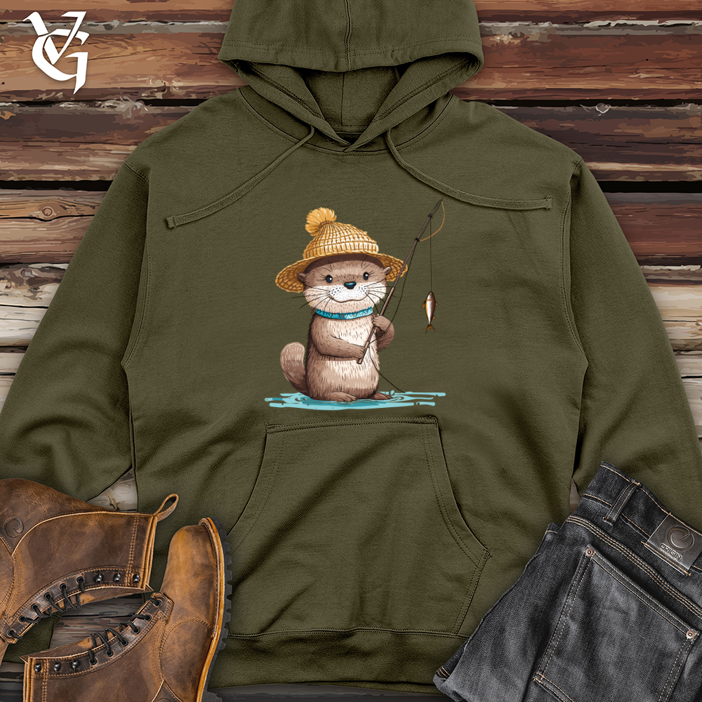 Viking Goods Otter Angler Joy Midweight Hooded Sweatshirt Army / L