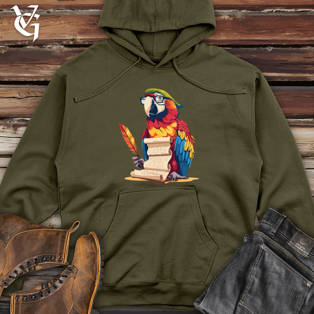 Viking Goods Parrot Quill Scribe Midweight Hooded Sweatshirt Army / L