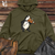 Viking Goods Penguin Violin Virtuoso Midweight Hooded Sweatshirt Army / L