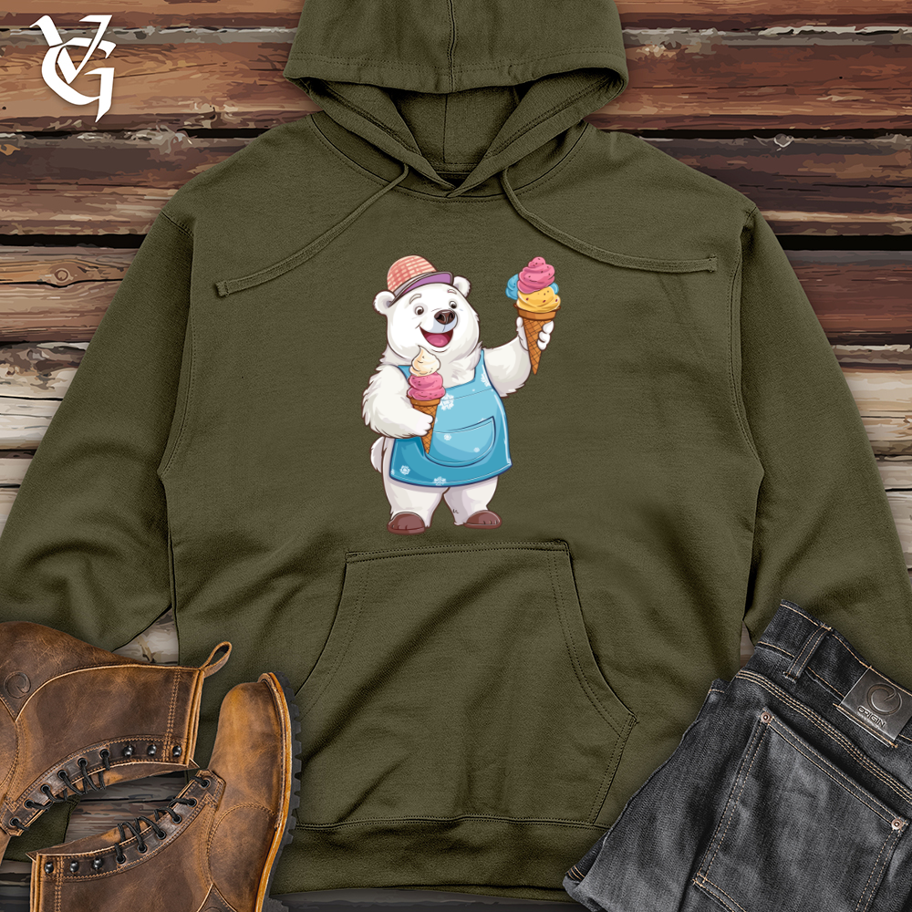 Viking Goods Polar Ice Cream Delight Midweight Hooded Sweatshirt Army / L