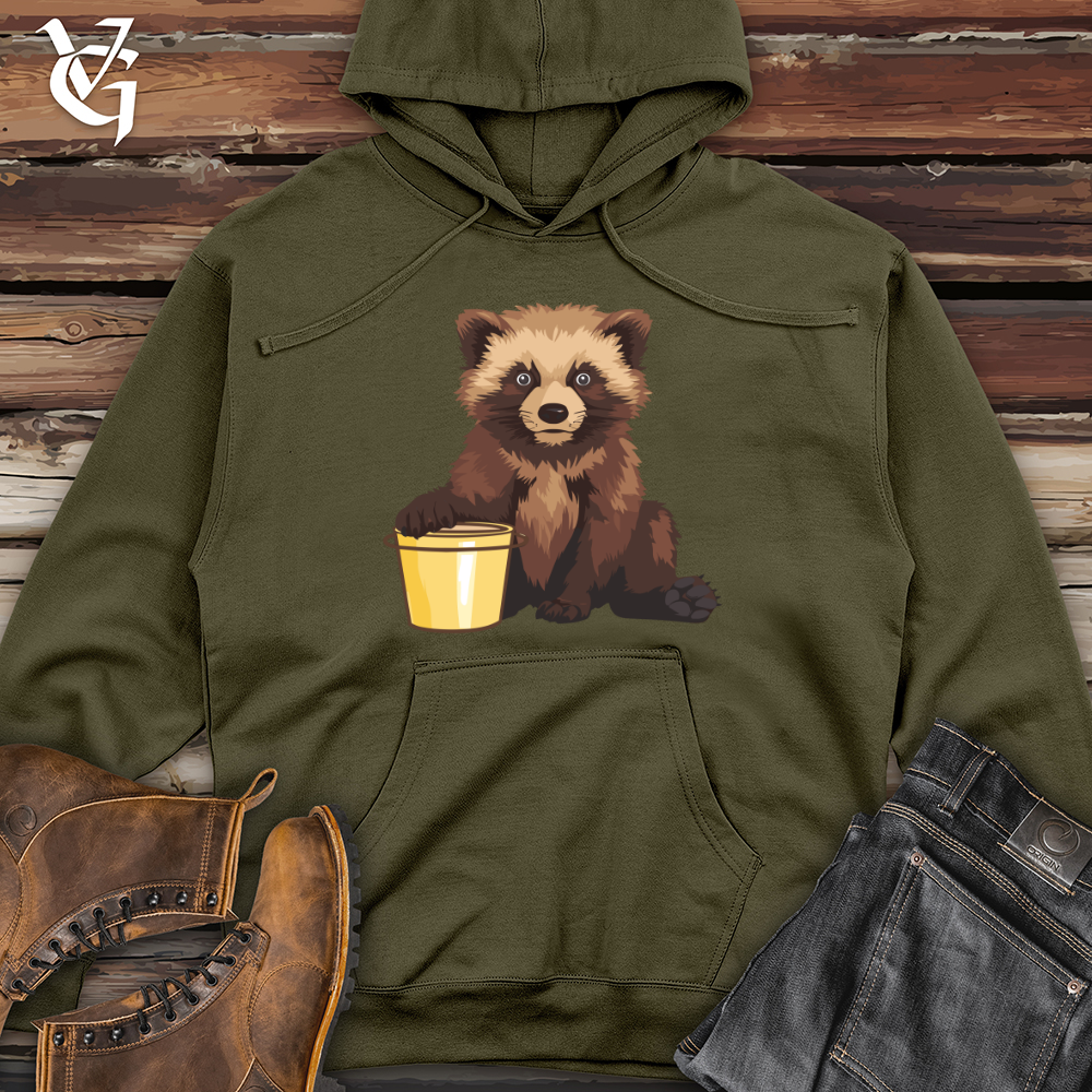Viking Goods Raccoon Bucket Pal Midweight Hooded Sweatshirt Army / L