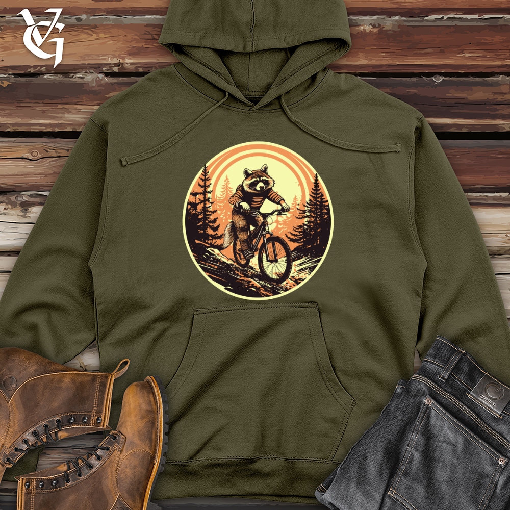 Viking Goods Raccoon Trail Rider Midweight Hooded Sweatshirt Army / L