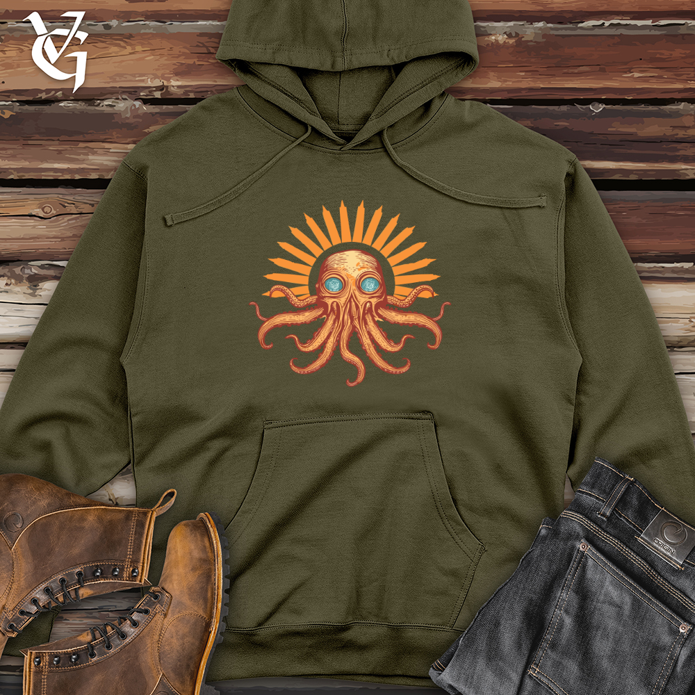 Viking Goods Radiant Tentacled Mirage Midweight Hooded Sweatshirt Army / L