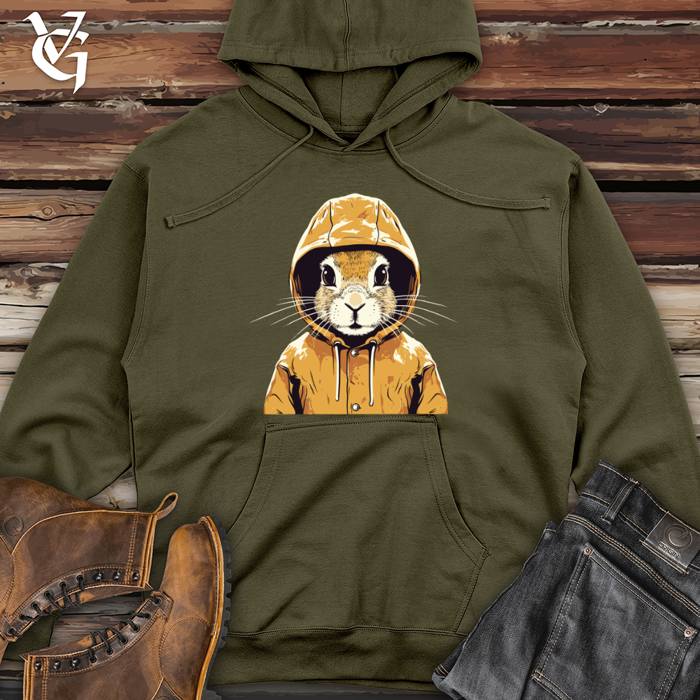 Viking Goods Rainy Rabbit Retro Midweight Hooded Sweatshirt Army / L