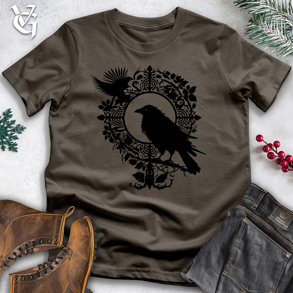 Viking Goods Raven and Vegvisir Cotton Tee Army / L