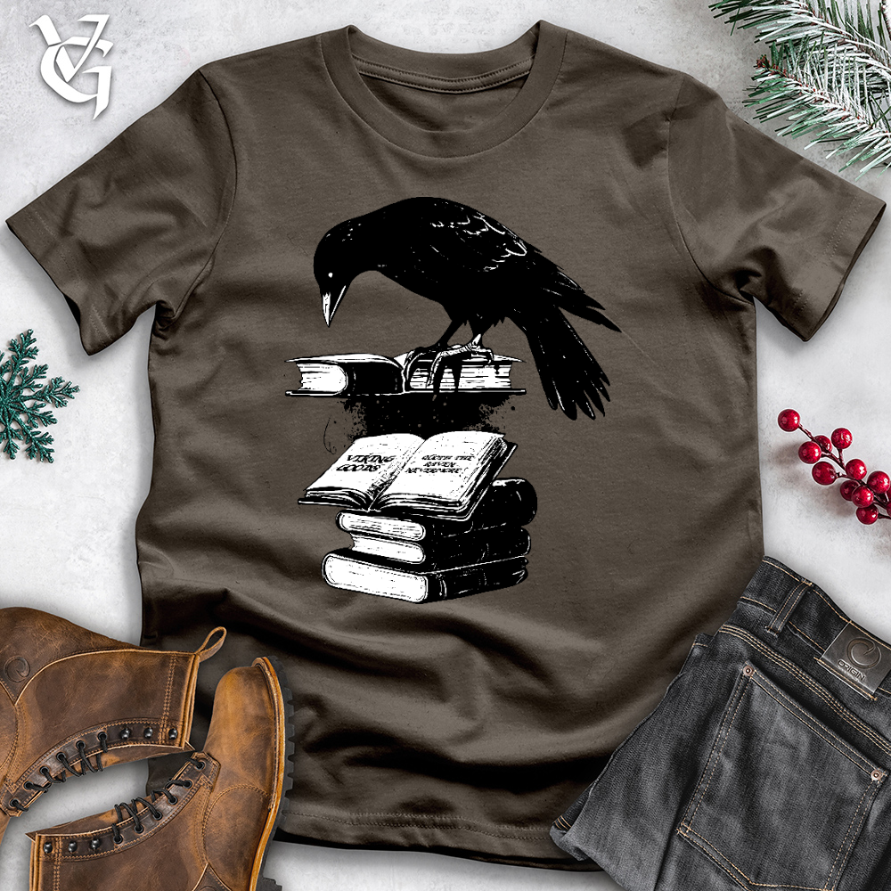 Viking Goods Raven Reading Fanatic Cotton Tee Army / L