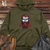 Viking Goods Red Viking Warrior Midweight Hooded Sweatshirt Army / L