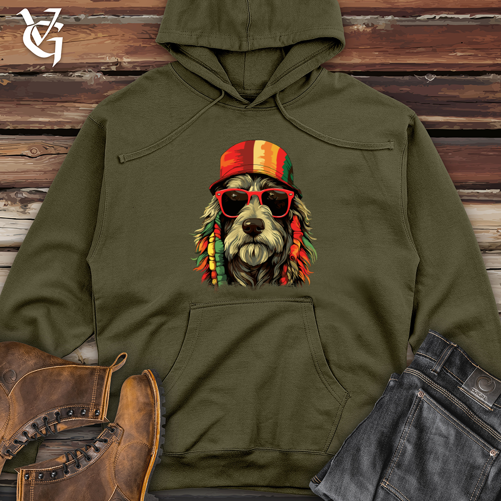 Viking Goods Reggae Pooch Vibes Midweight Hooded Sweatshirt Army / L