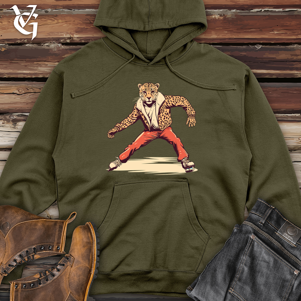 Viking Goods Retro Ice Sprint Cheetah Midweight Hooded Sweatshirt Army / L