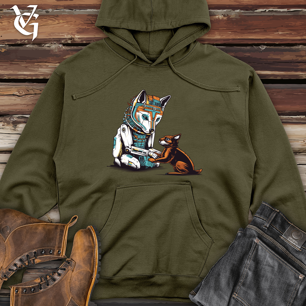 Viking Goods RoboFox Pal Midweight Hooded Sweatshirt Army / L