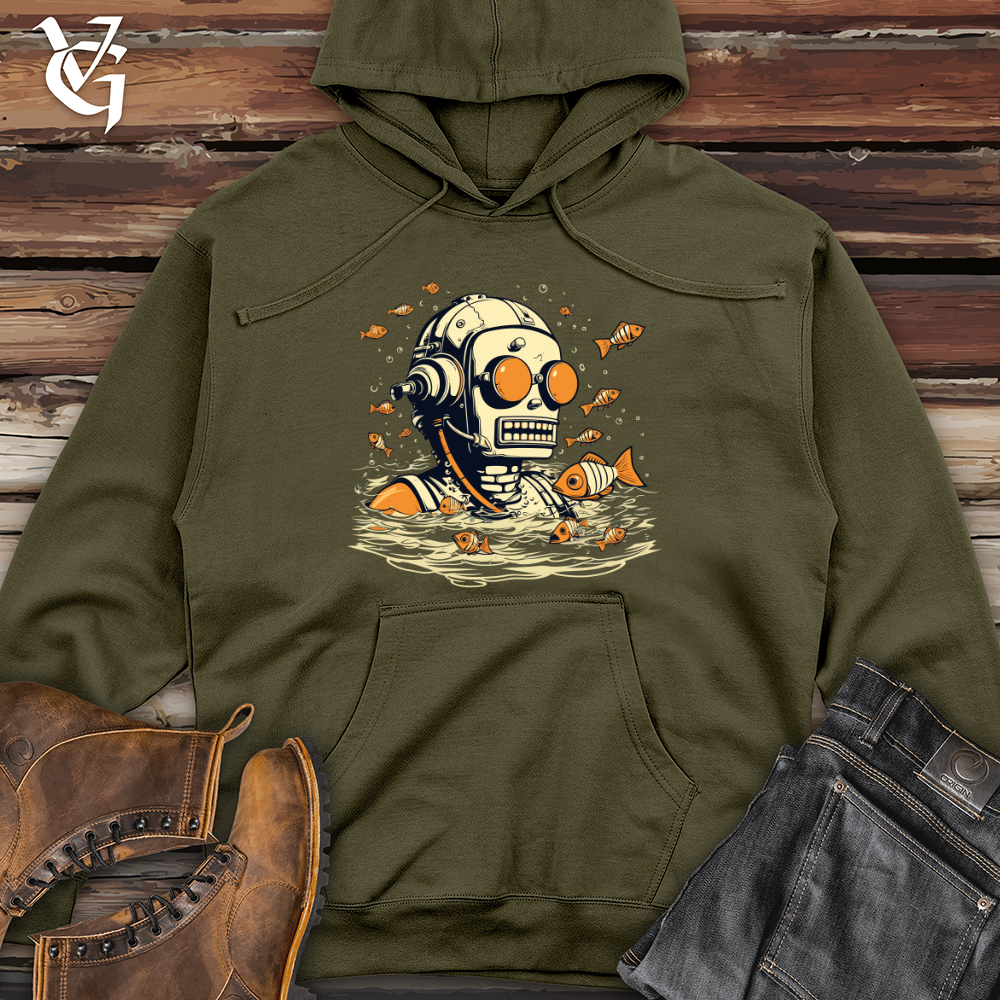 Viking Goods RoboSwim Midweight Hooded Sweatshirt Army / L