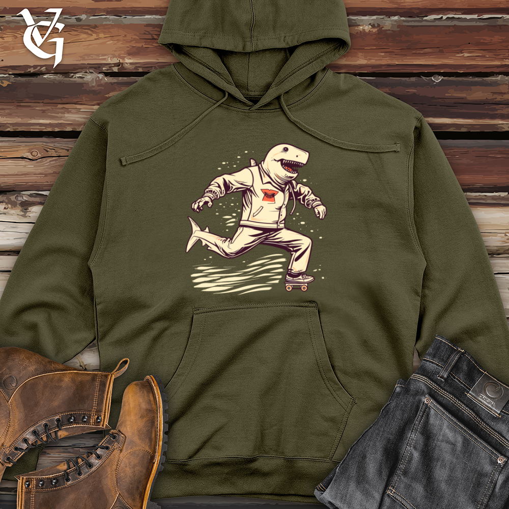 Viking Goods Roller Shark Revival Midweight Hooded Sweatshirt Army / L