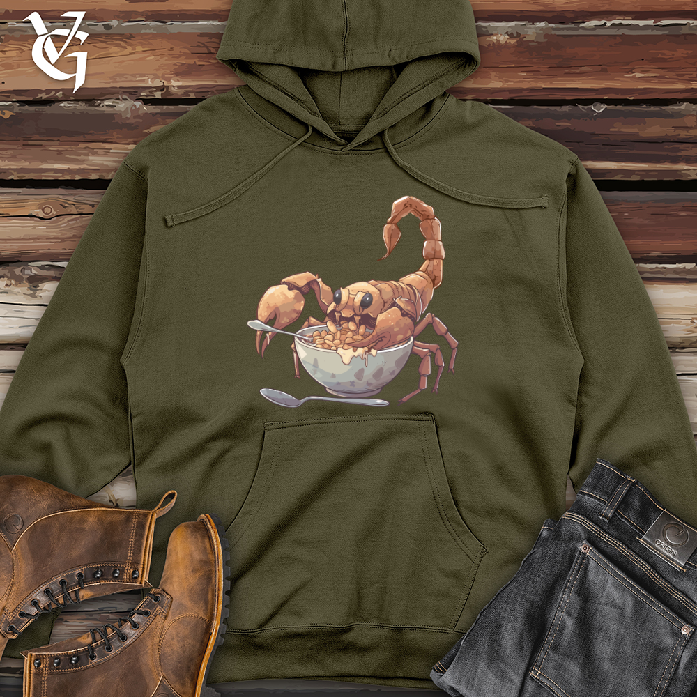 Viking Goods Scorpion Cereal Feast Midweight Hooded Sweatshirt Army / L