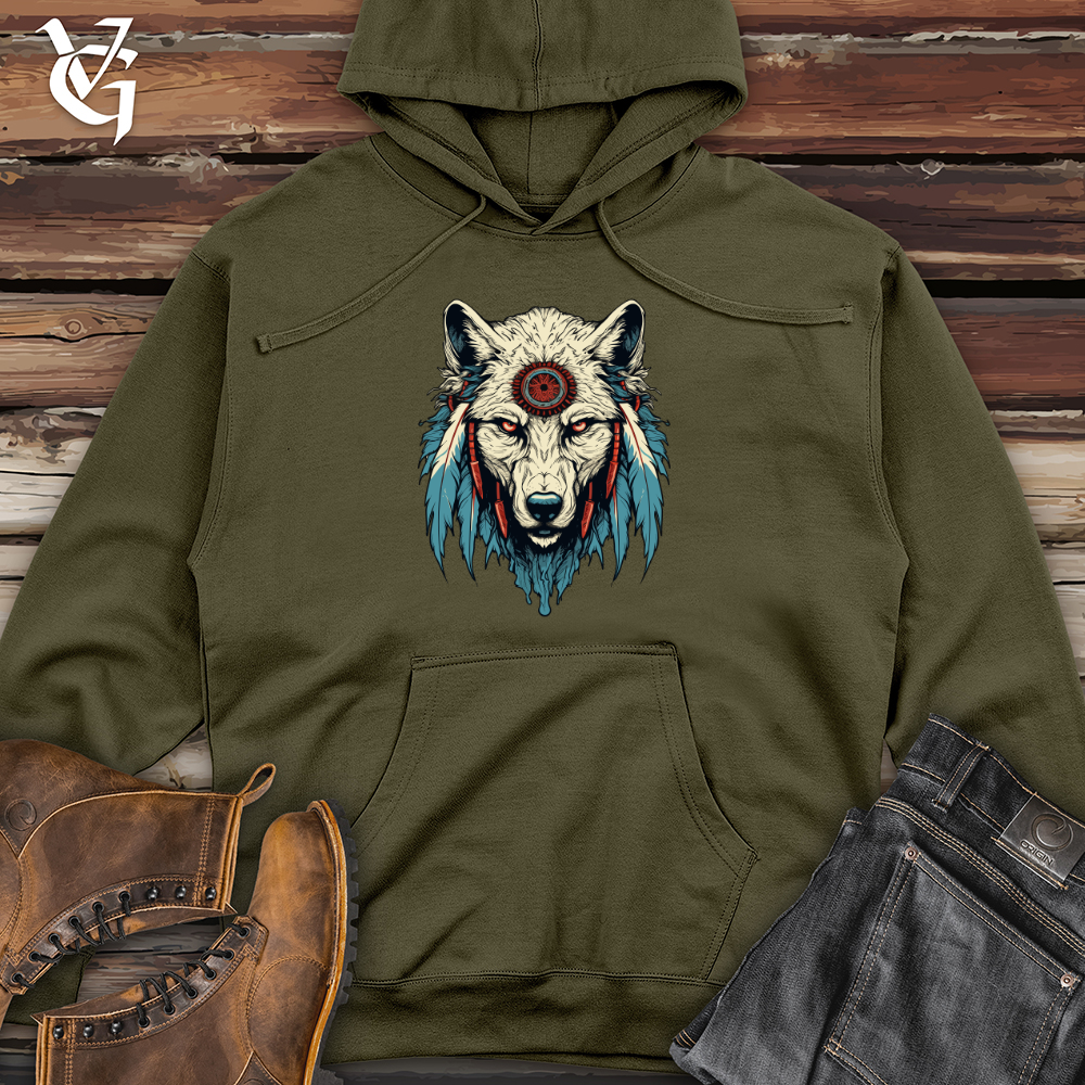 Viking Goods Shadowed Howler Midweight Hooded Sweatshirt Army / L