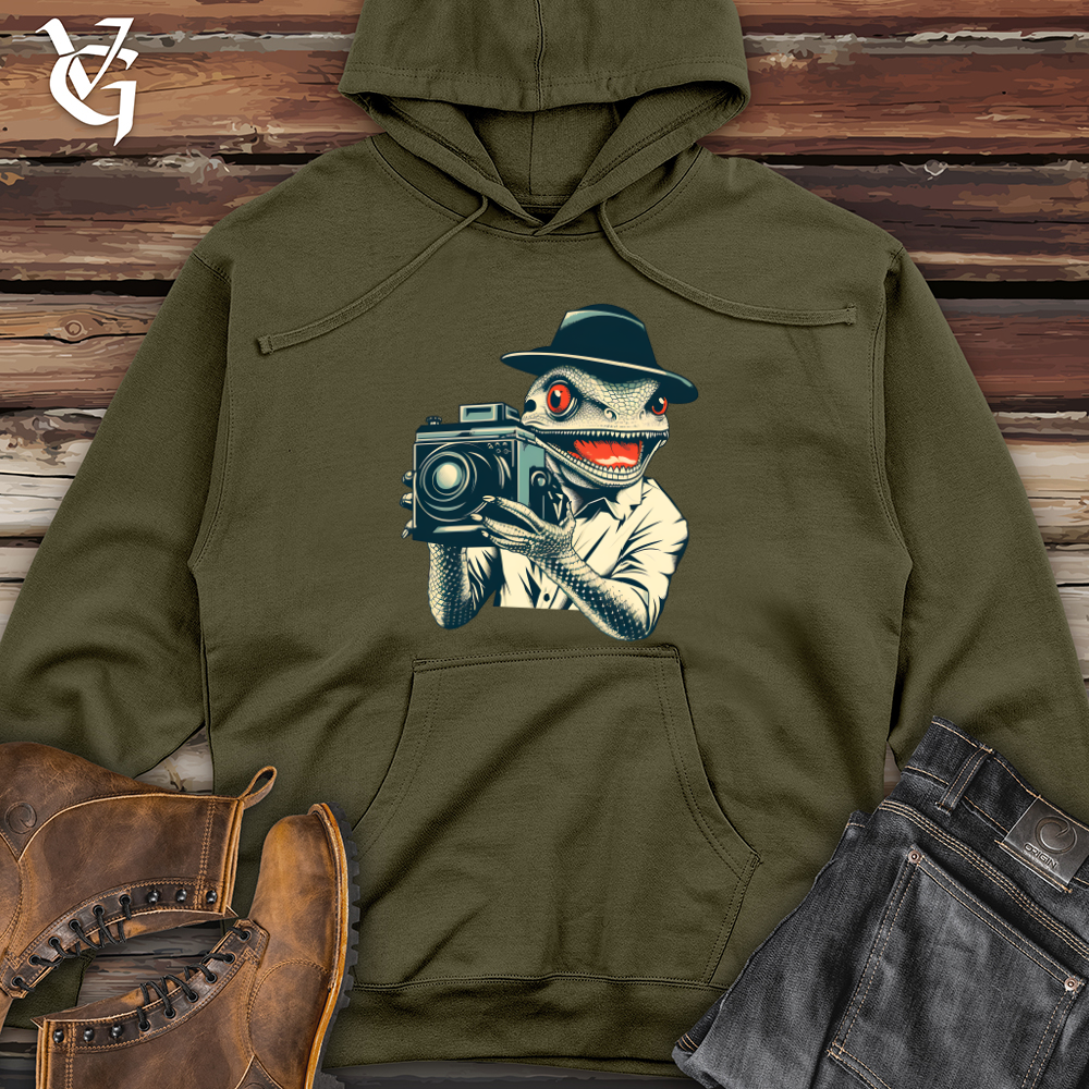 Viking Goods Snapshot Lizard Lens Midweight Hooded Sweatshirt Army / L