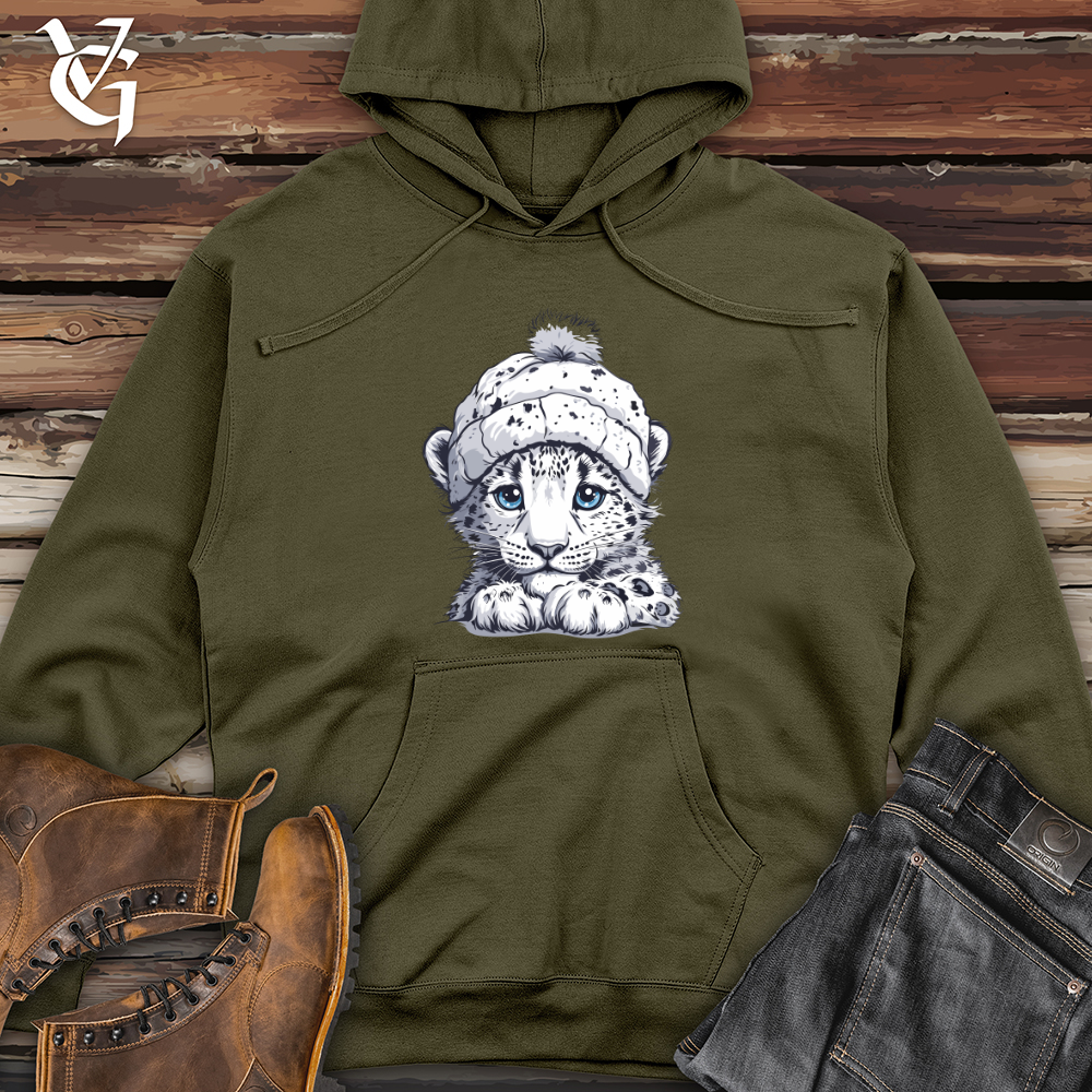 Viking Goods Snow Leopard Warmth Midweight Hooded Sweatshirt Army / L