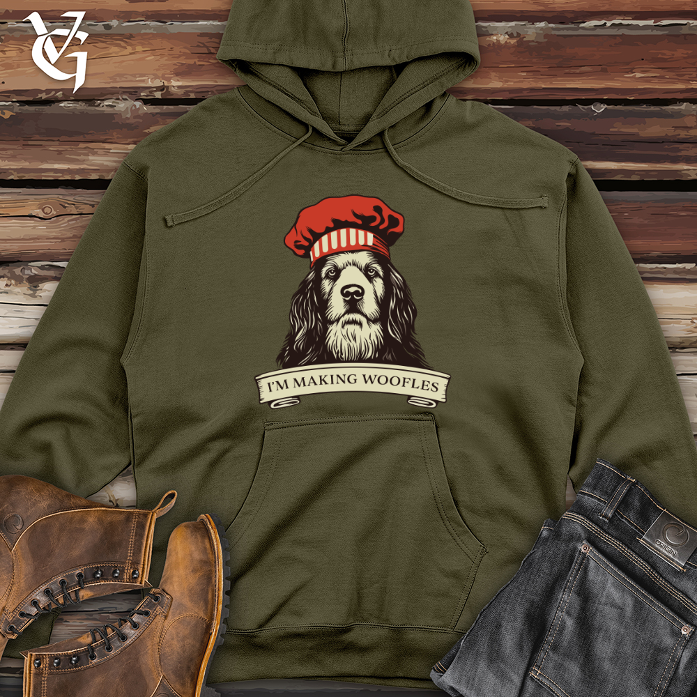 Viking Goods Spaniel Chef Extraordinaire Midweight Hooded Sweatshirt Army / L