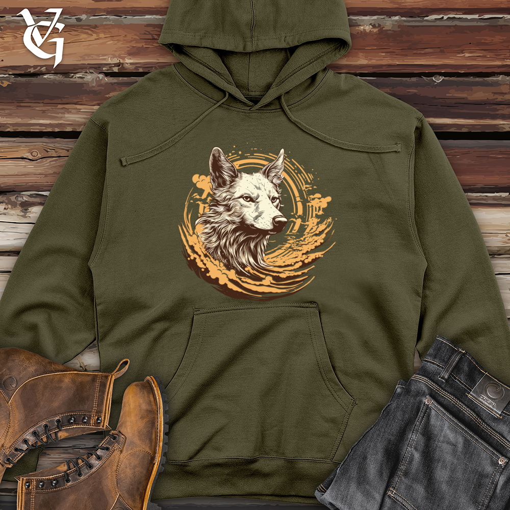 Viking Goods Stormy Desert Coyote Midweight Hooded Sweatshirt Army / L