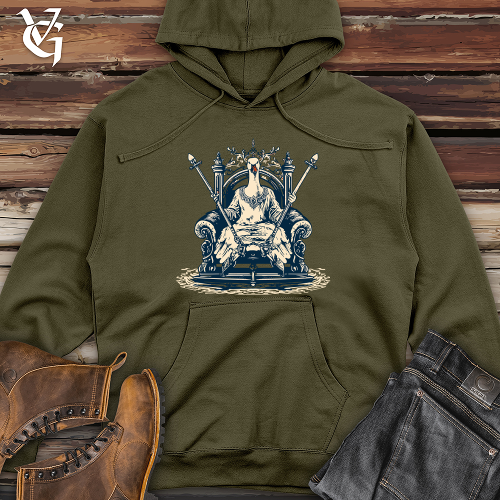 Viking Goods Swan Monarch Midweight Hooded Sweatshirt Army / L