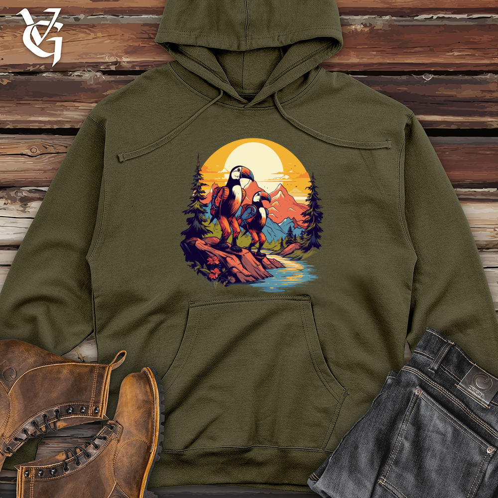Viking Goods Toucans Hiking Adventure Midweight Hooded Sweatshirt Army / L