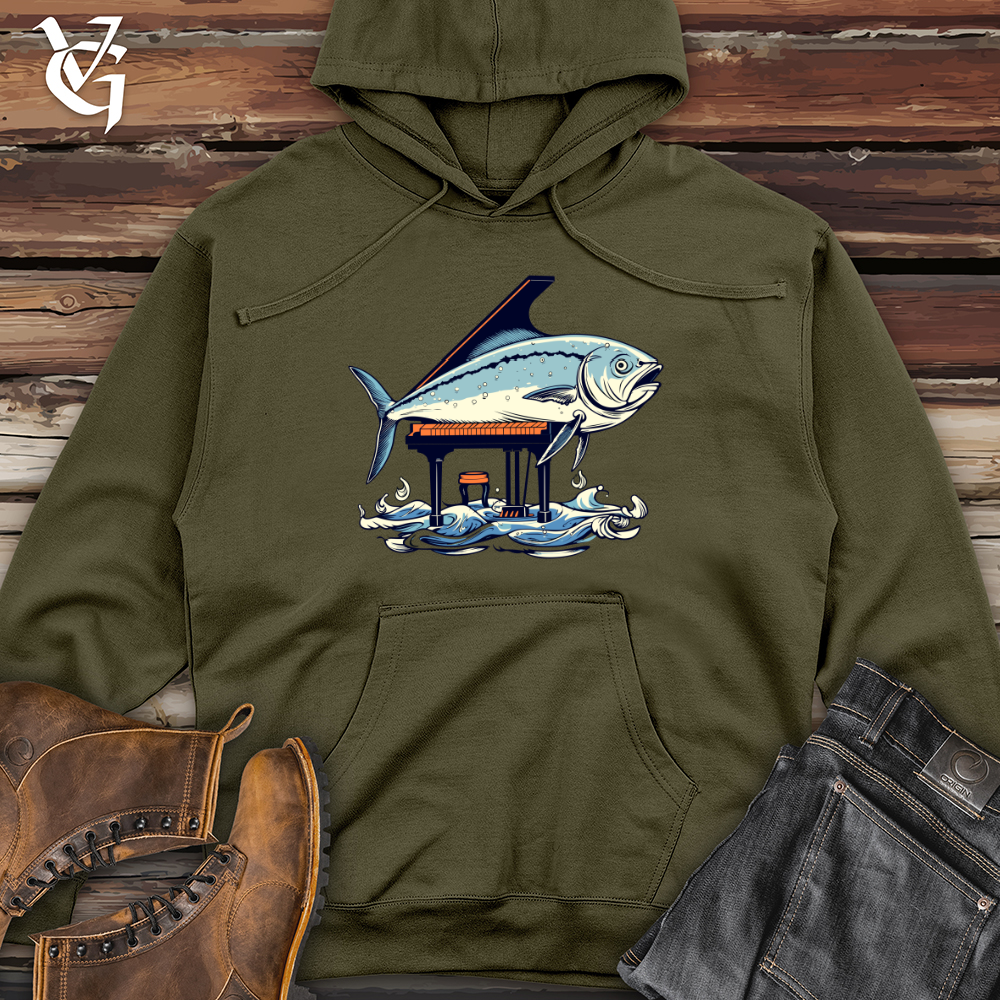 Viking Goods Tuna Piano Midweight Hooded Sweatshirt Army / L