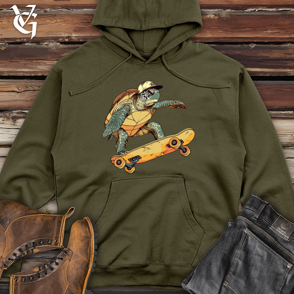 Turtle Skateboarder Groove Hoodie Shell arious Skater Style Viking Goods Company