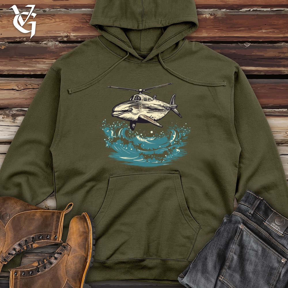 Viking Goods Vintage Chopper Sea Midweight Hooded Sweatshirt Army / L
