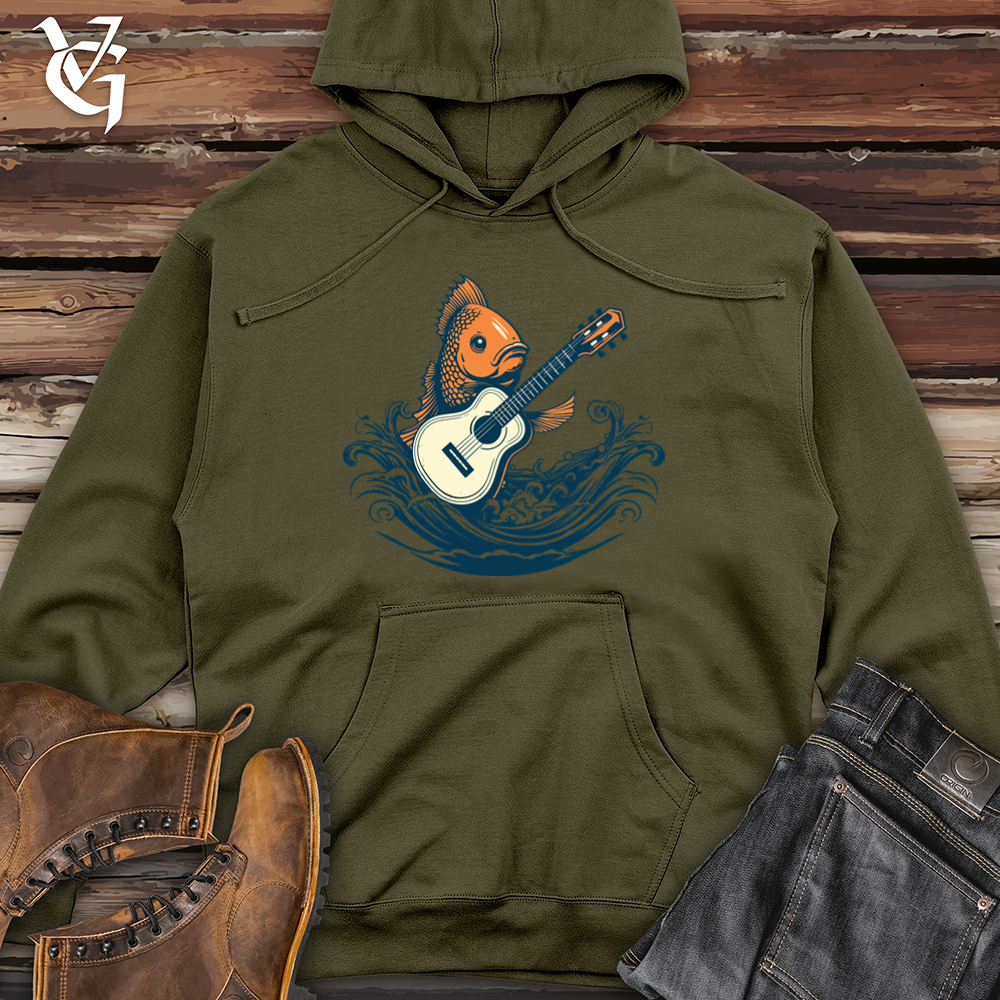 Viking Goods Vintage Groovefish 01 Midweight Hooded Sweatshirt Army / L