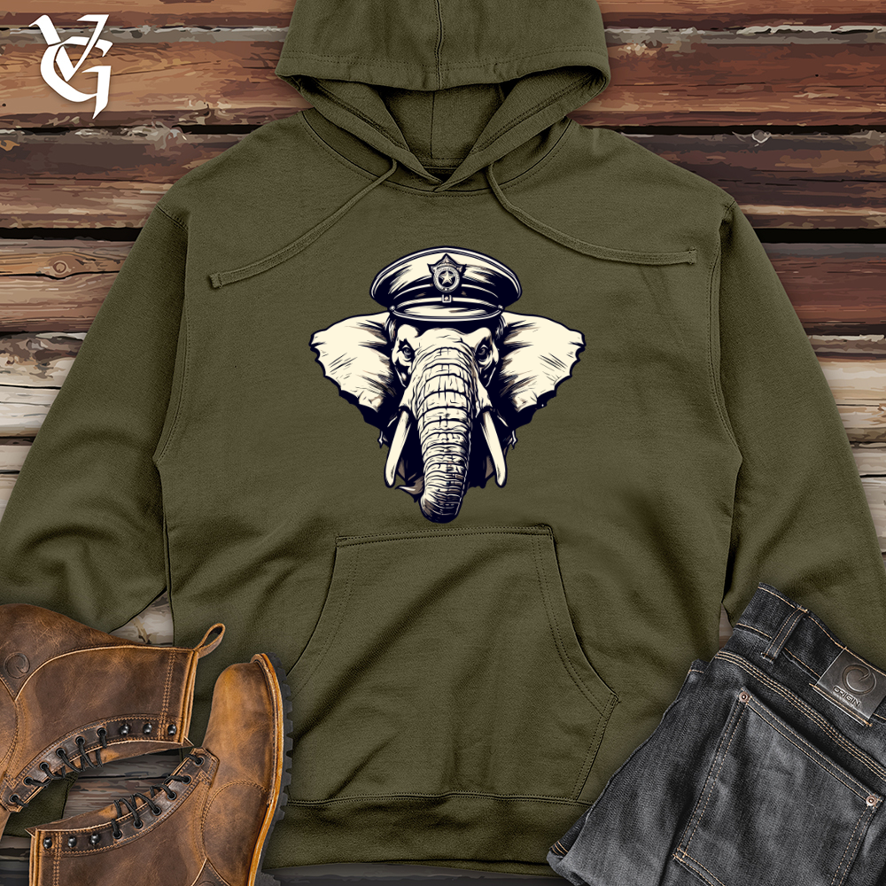 Viking Goods Vintage Pachyderm Admiral Midweight Hooded Sweatshirt Army / L