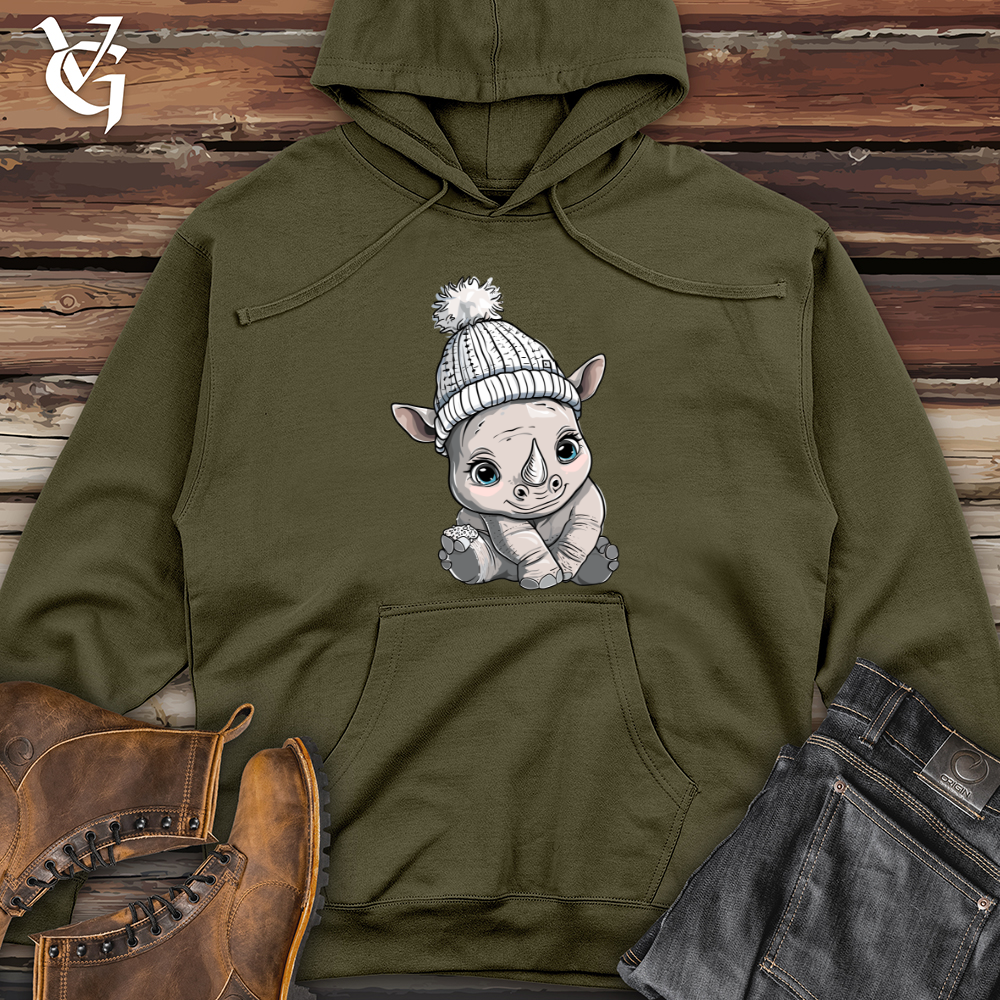 Viking Goods Winter Rhino Cuddles Midweight Hooded Sweatshirt Army / L