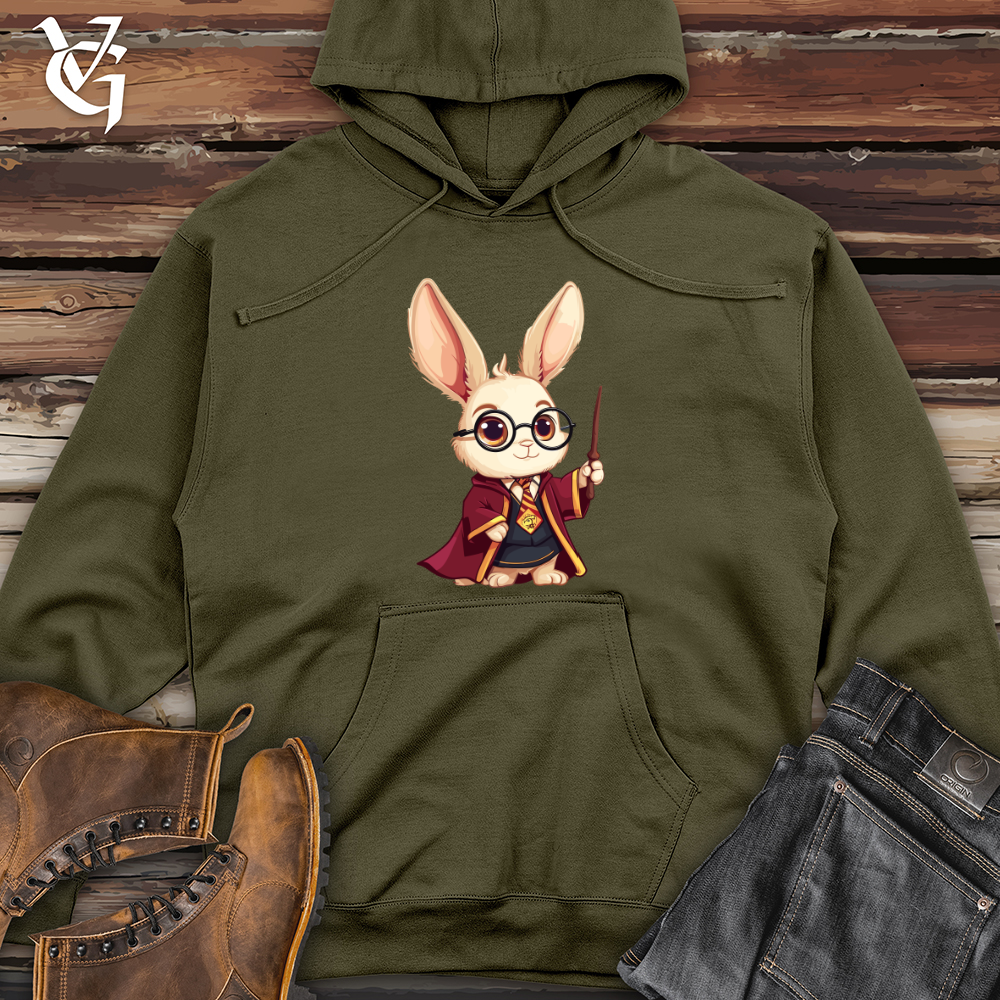 Viking Goods Wizard Bunny Charm Midweight Hooded Sweatshirt Charcoal / L