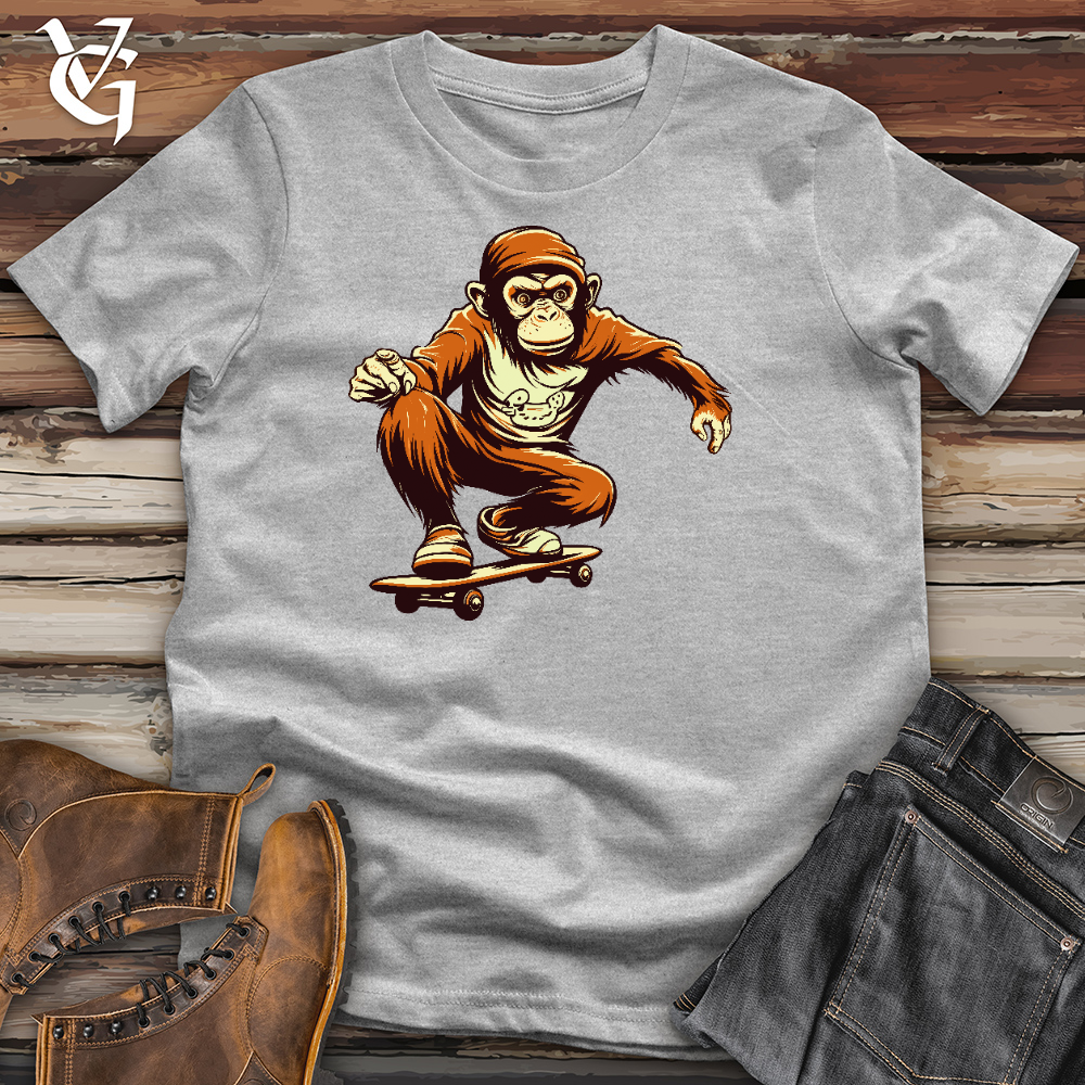 Viking Goods A Monkey Doing Skating Cotton Tee Military Green / L