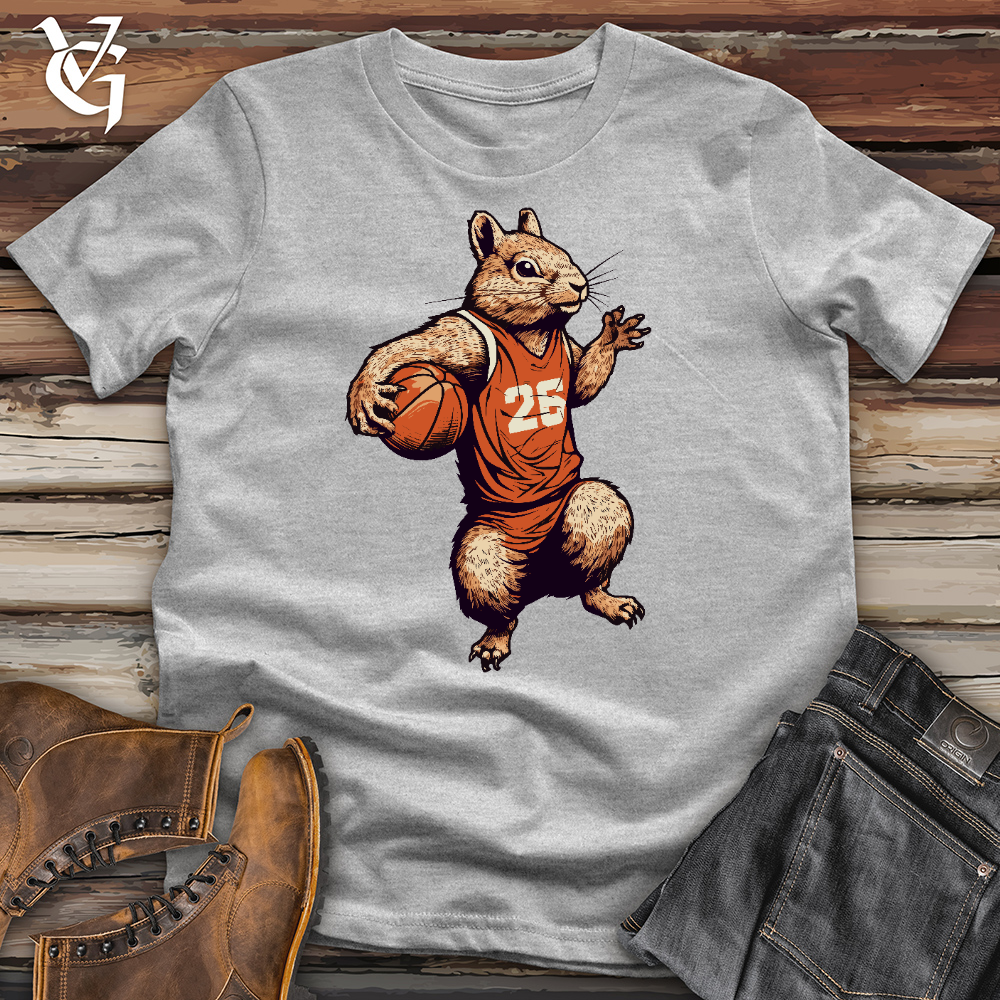 Viking Goods A Squirrel Playing Basketball Cotton Tee Ash / L