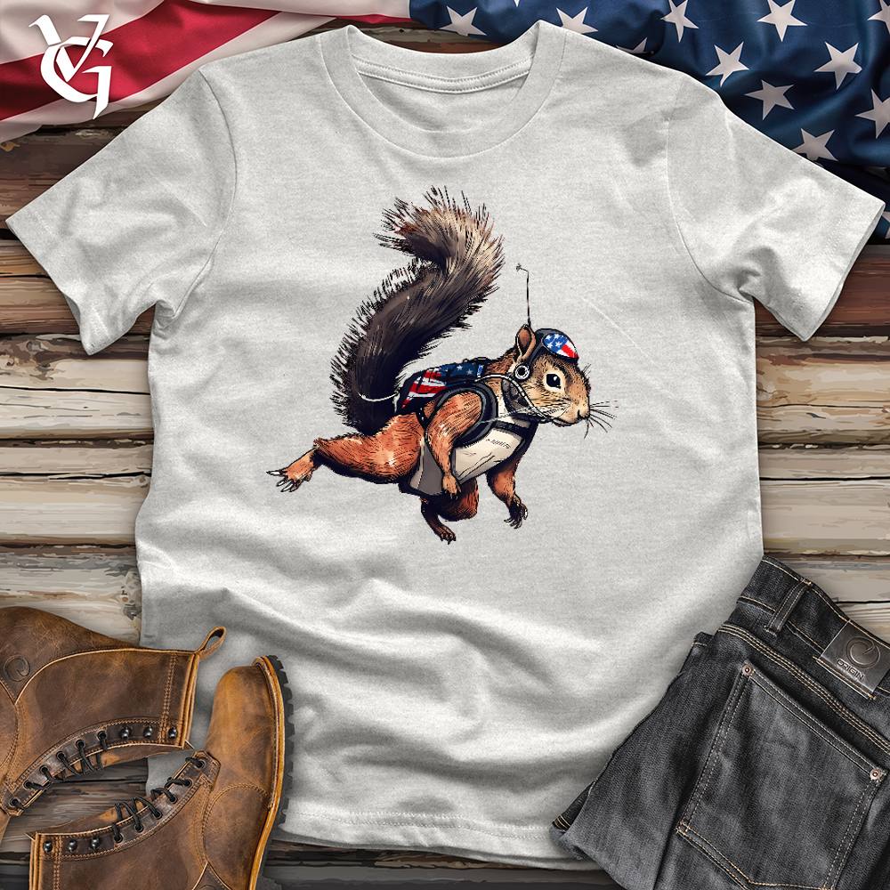 Viking Goods American Skydiving Squirrel Cotton Tee Ash / L