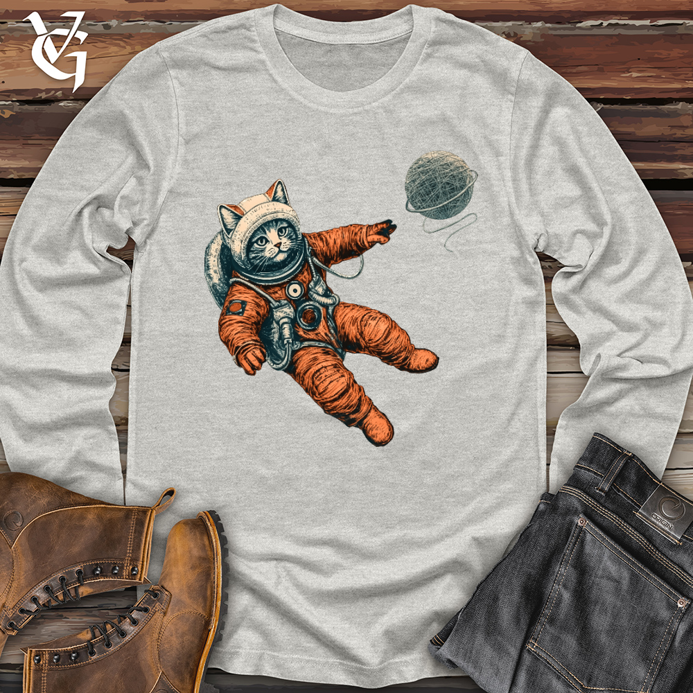 Viking Goods Astronaut Kitty Long Sleeve Ash / L