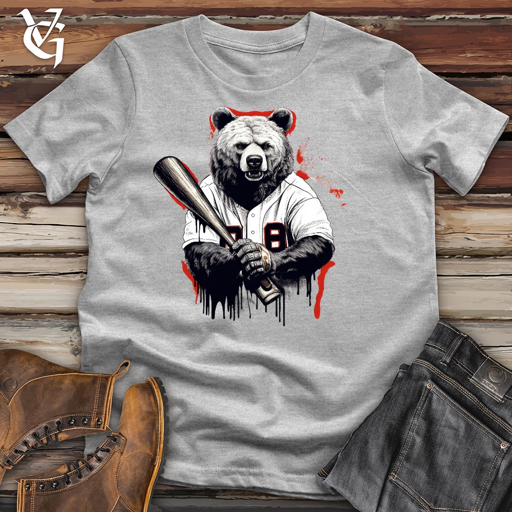 Viking Goods Baseballin Bear Cotton Tee Ash / L