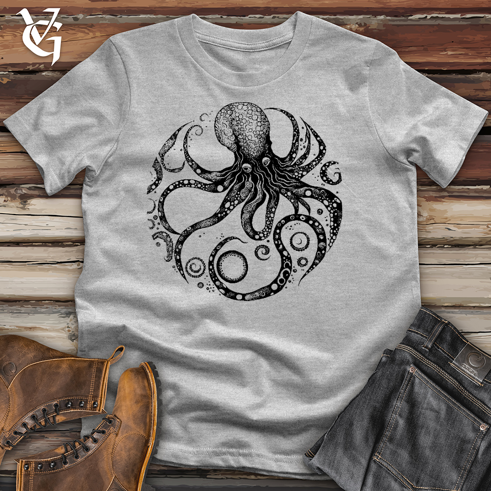 Viking Goods Cycle Of The Octopus Cotton Tee Ash / L