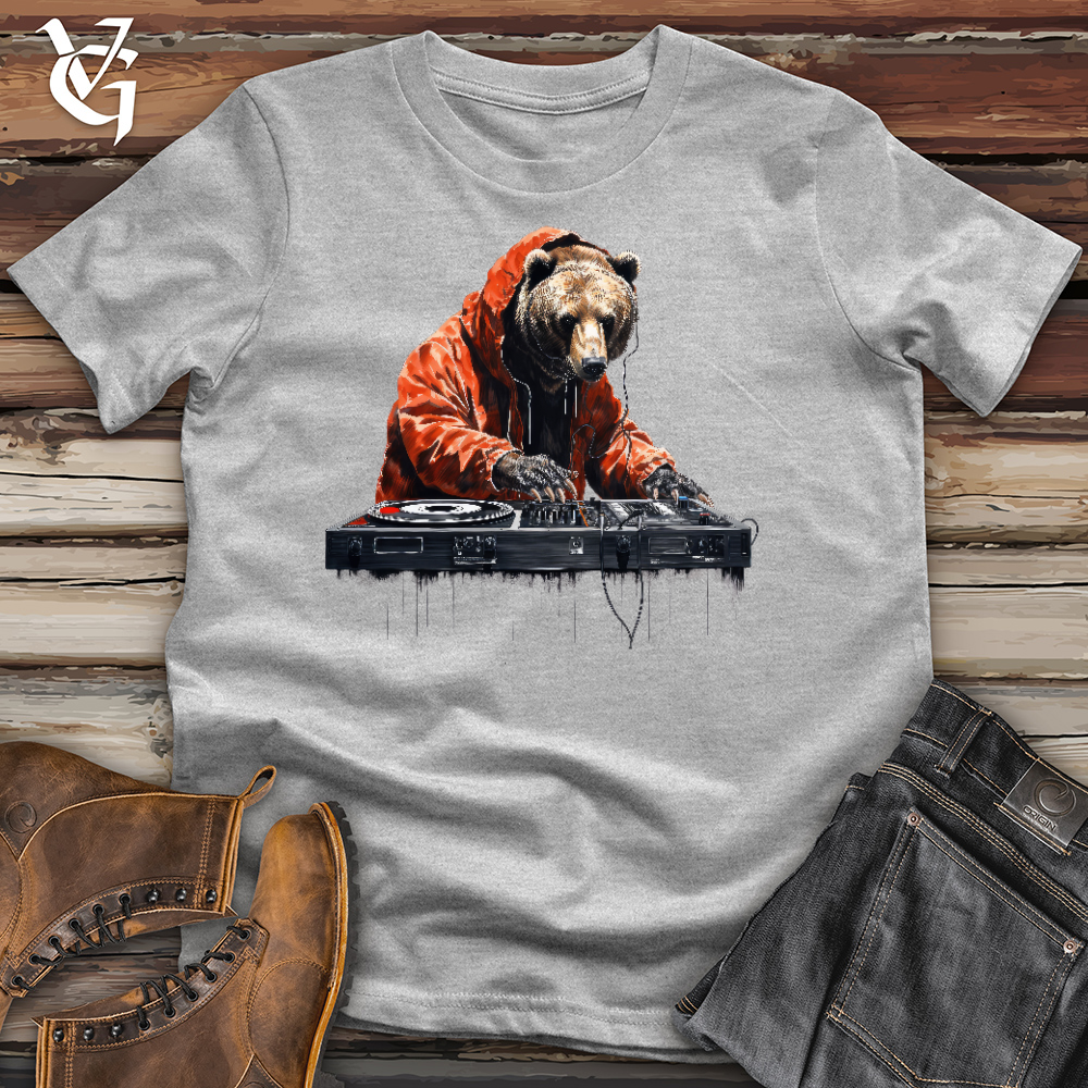 Viking Goods Dj Beary Bear Cotton Tee Ash / L