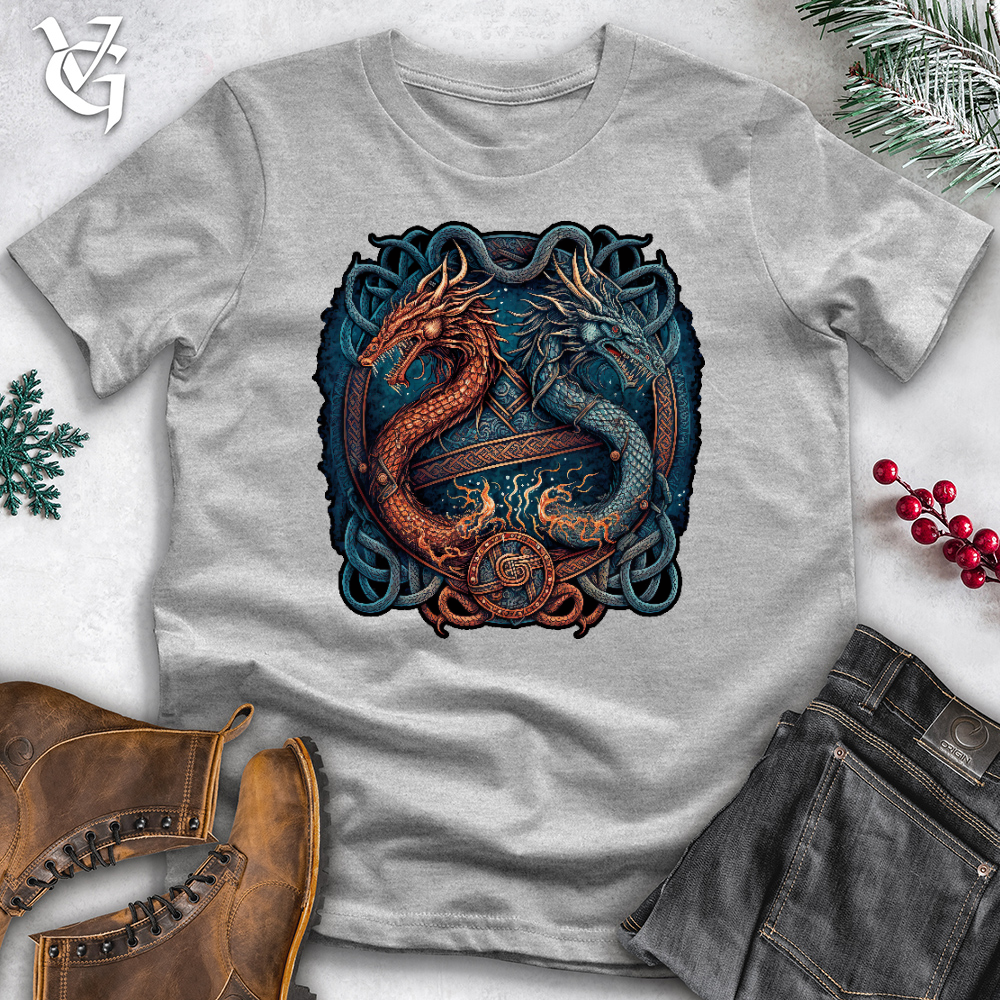 Viking Goods Double Trouble Dragon Cotton Tee Ash / L