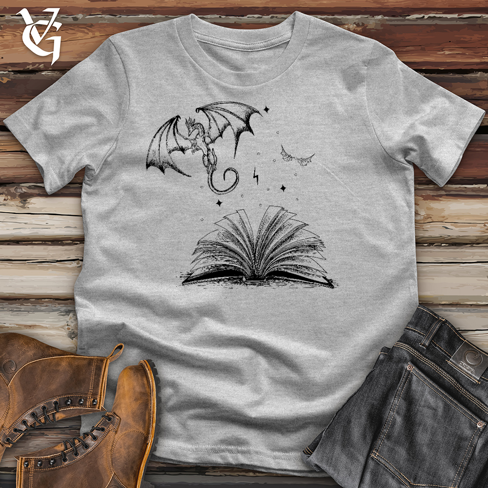 Viking Goods Dragon Book Keeper Cotton Tee Ash / L