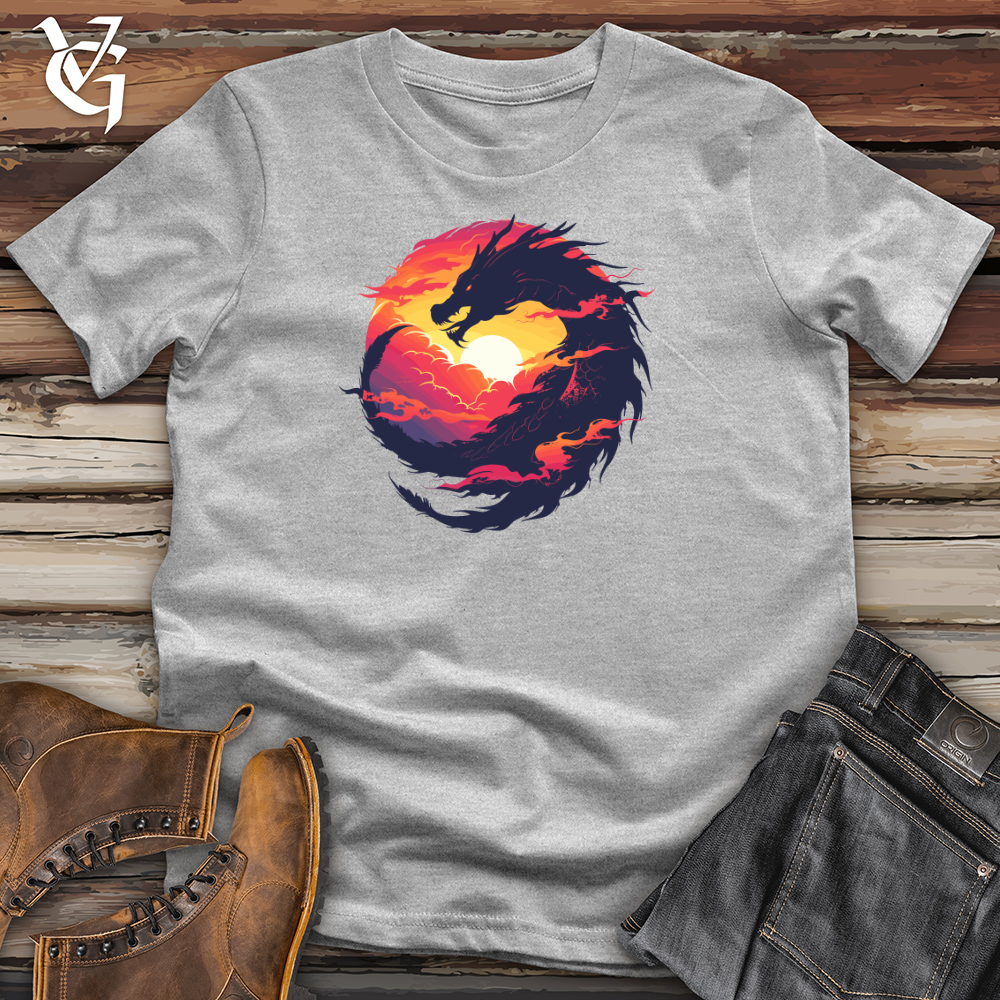 Viking Goods Dragon Embrace Eclipse Cotton Tee Ash / L